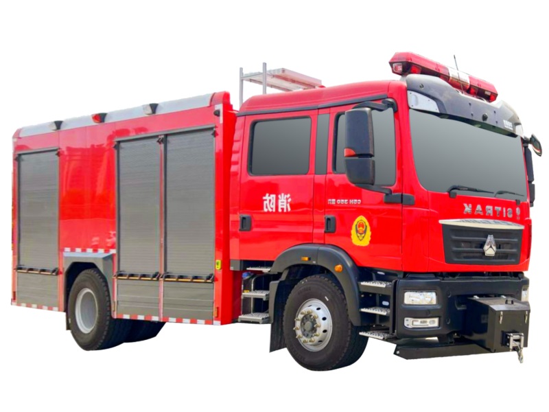 (进口600系统)汕德卡6吨压缩空气泡沫消防车