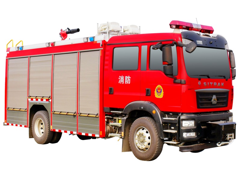(600系统)汕德卡6吨压缩空气泡沫消防车